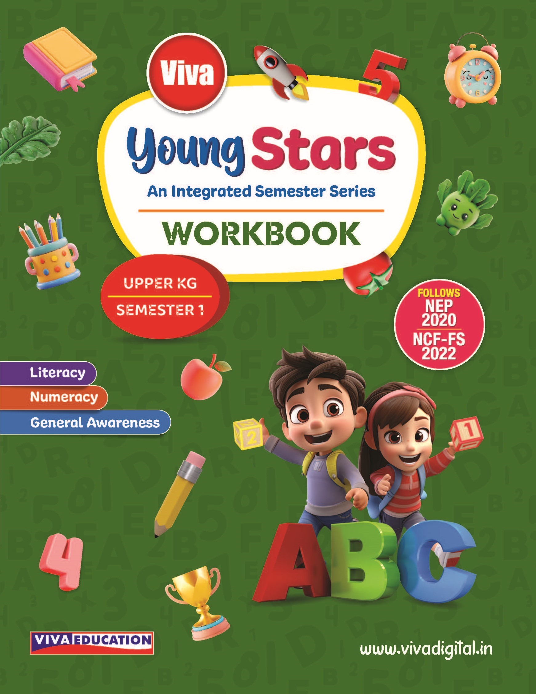 Young Stars: Upper KG, Workbook Semester 1