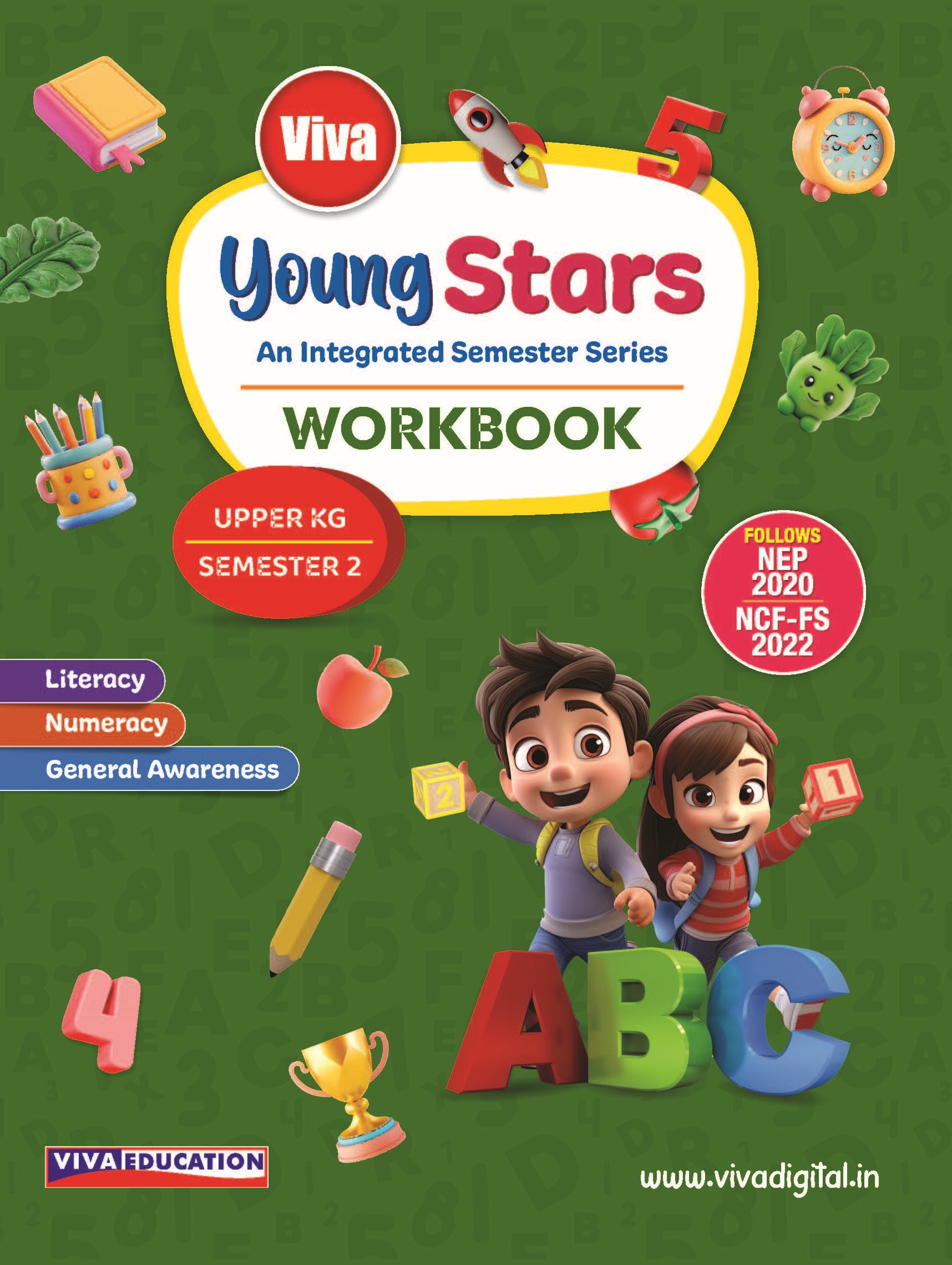 Young Stars: Upper KG, Workbook Semester 2