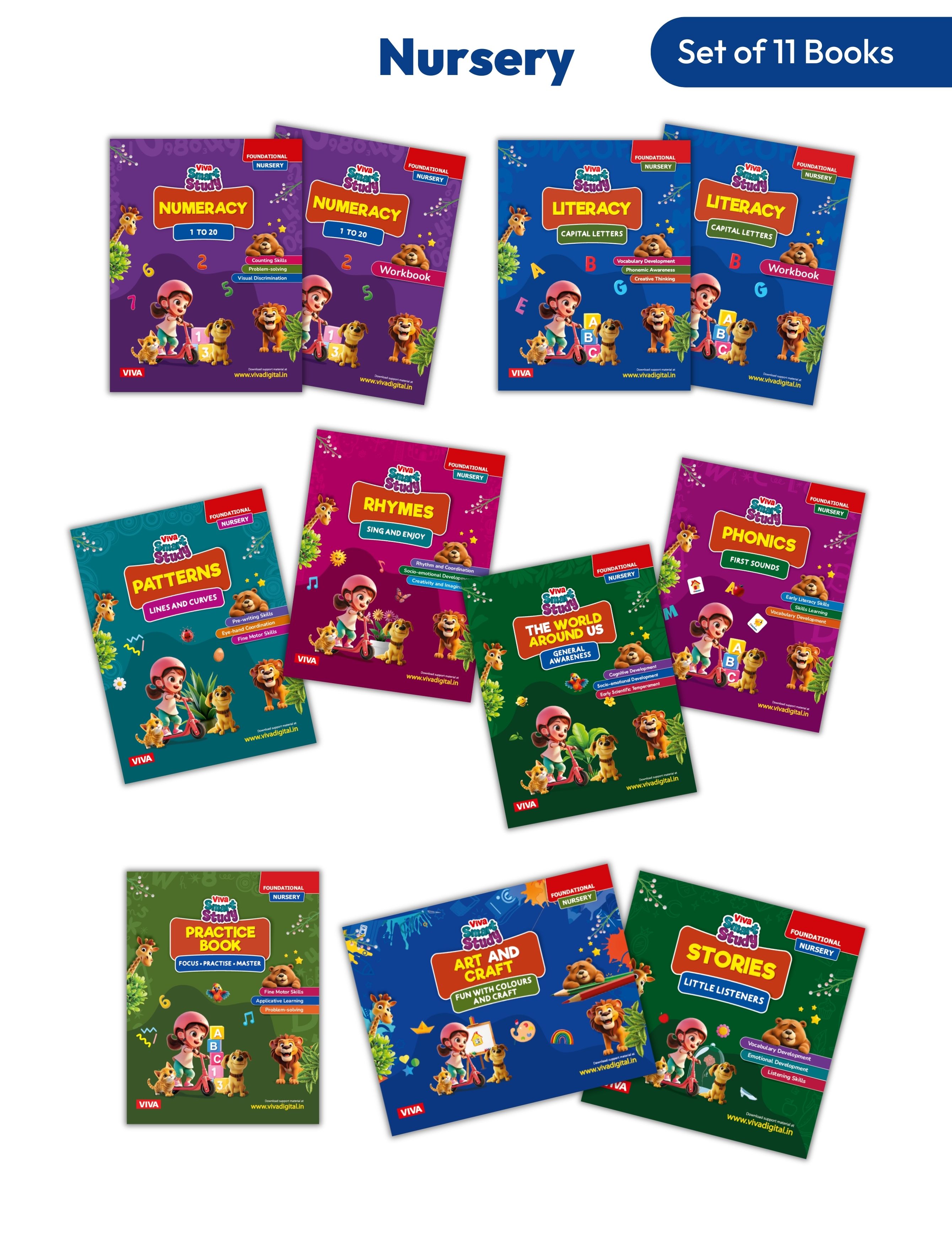 Viva Smart Study: Nursery, Set of 11 Books