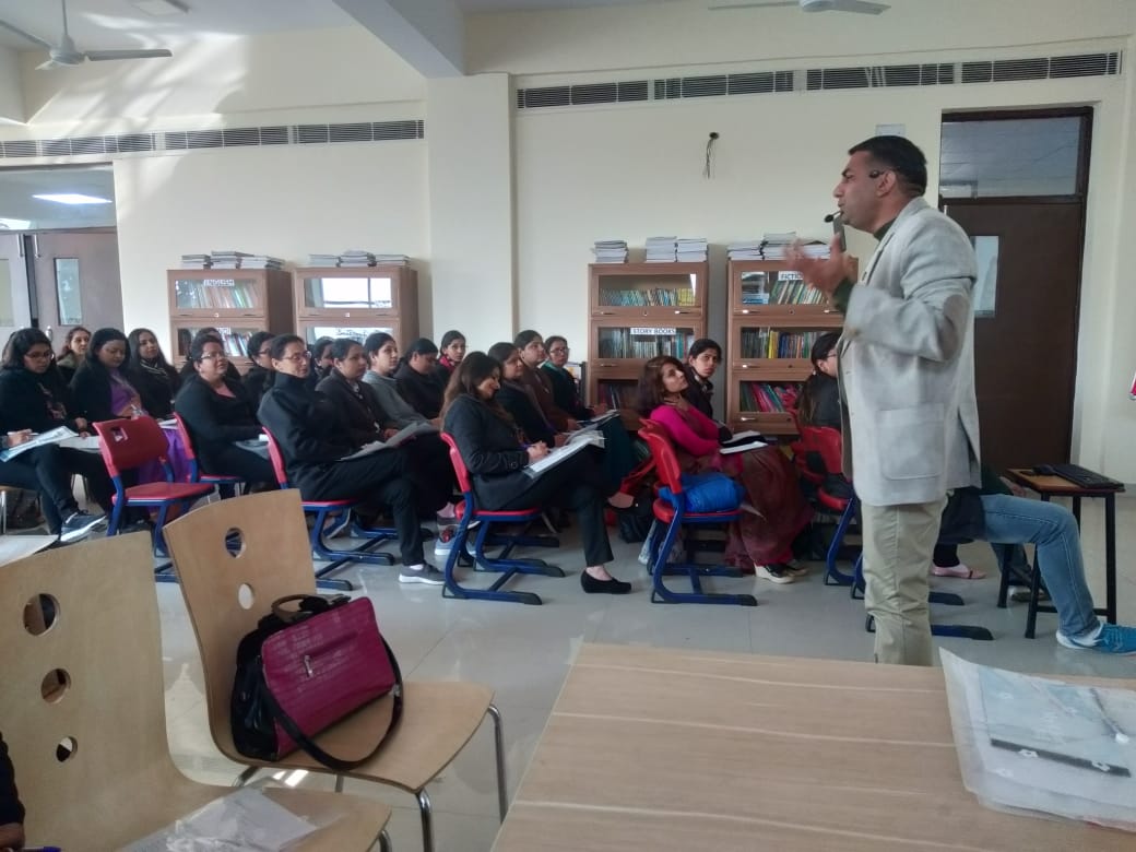 WORKSHOP ON TRAITS OF ROLE MODEL TEACHING AT EMERALD GROUP OF SCHOOL, FARIDABAD. 70 TEACHERS PARTICIPATED IN THE WORKSHOP, CONDUCTED BY DR. J.P. DALA.